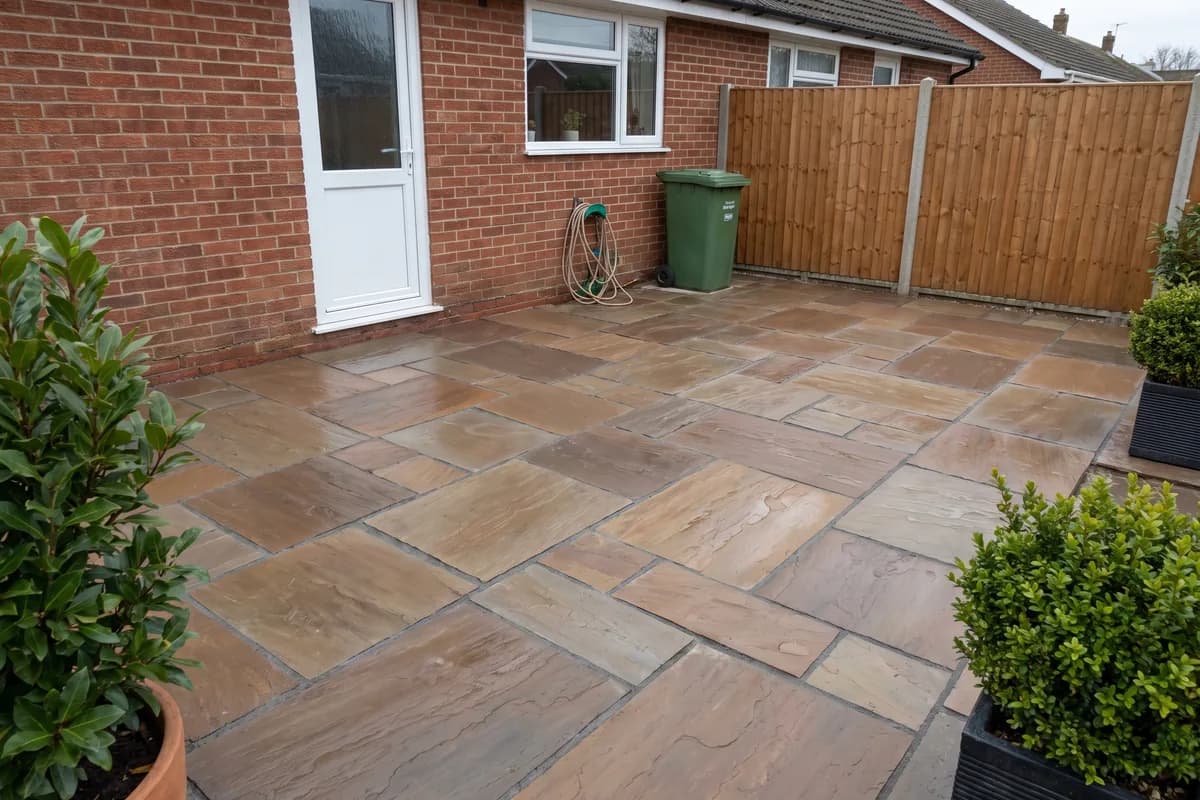 What patio joints look like when the pointing has failed