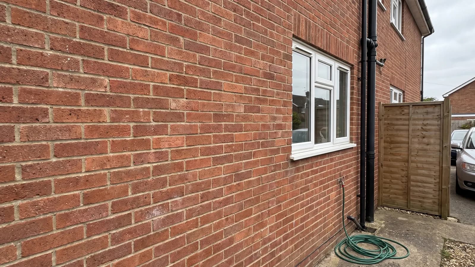 What a brick elevation looks like once the ties are replaced