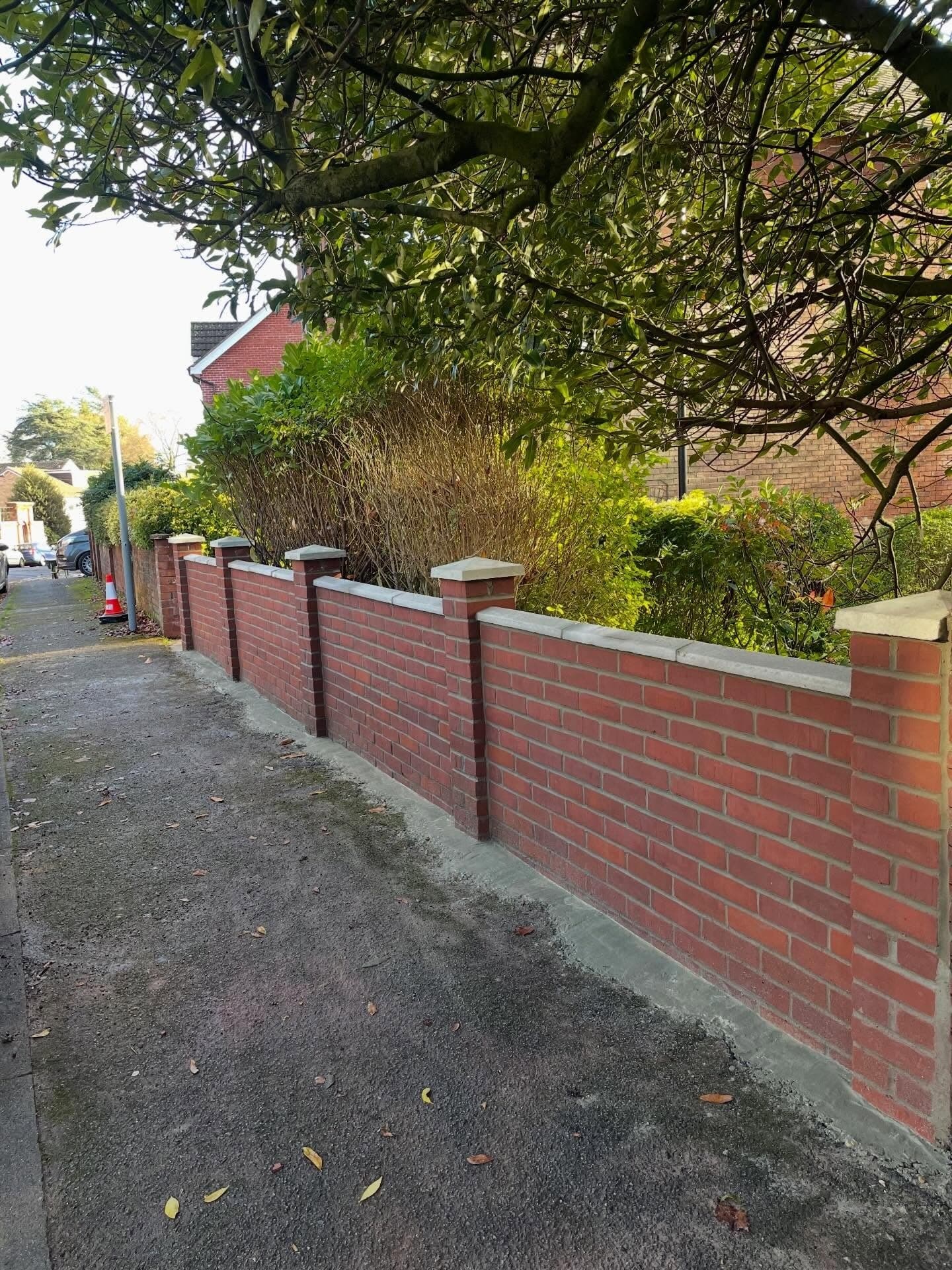Garden wall victorian house frontage