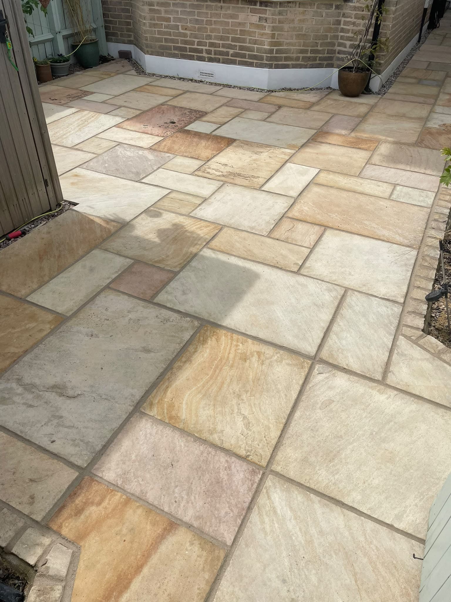 Patio buff sandstone courtyard